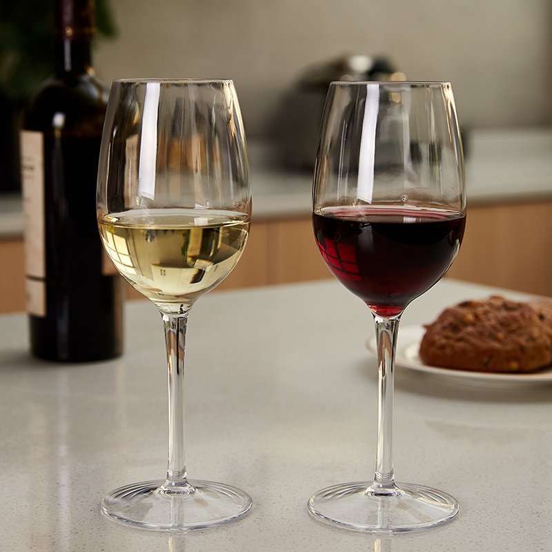 Glow In The Dark Party Glasses - MICHLEY 2/4/6PCS Unbreakable Plastic Red Wine