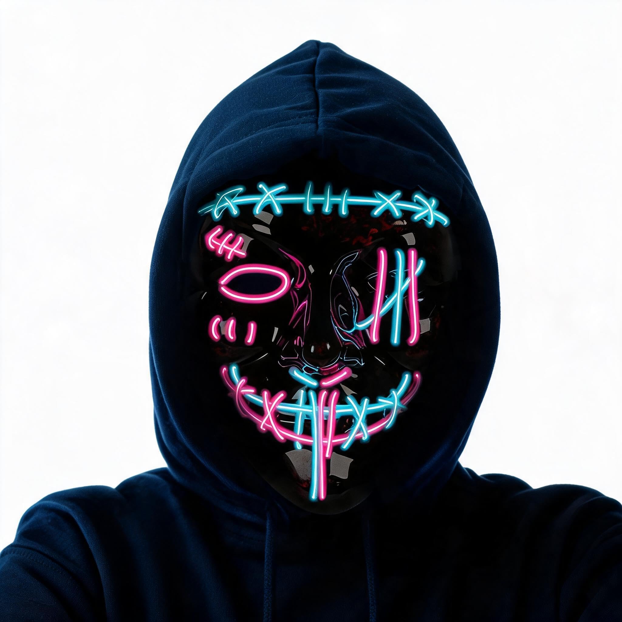 Led Purge Mask Halloween - 3 PACK Halloween Scary Mask LED