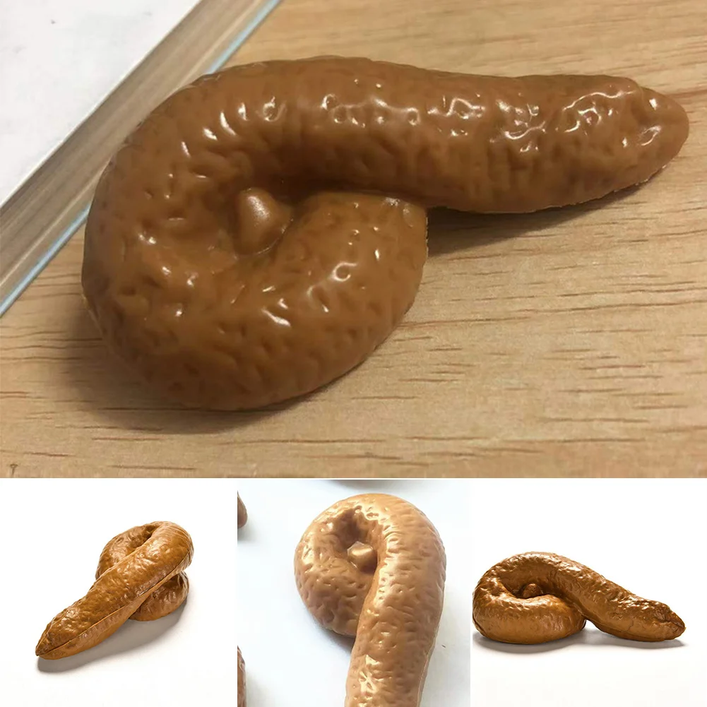 Fake Poop Gag Gift - 3pcs Realistic Soft Fake Dog Poop