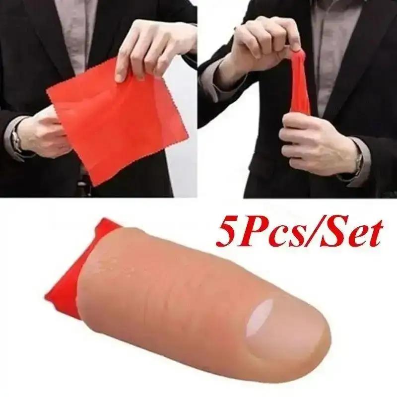Thumb Tip Magic Trick Set - 5Pcs/Set Hot Fakes Soft Thumb Tip