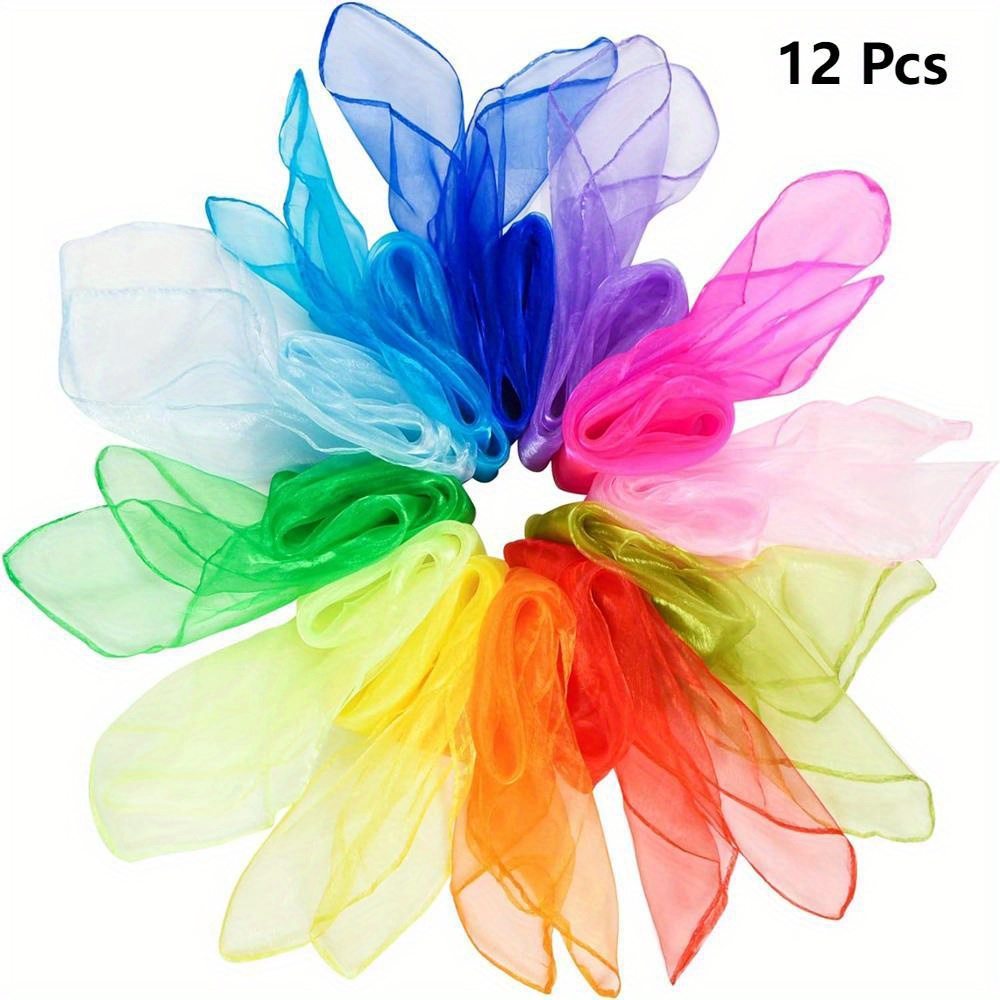 Magic Tricks - 10pcs/12pcs New Style Square Juggling Silk