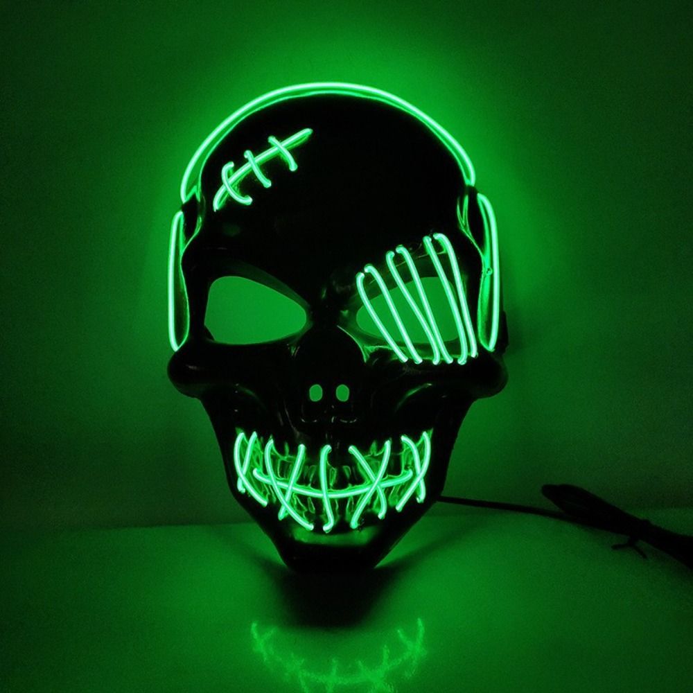 Led Purge Mask Halloween - Gothic Halloween Skull Glowing Mask PP