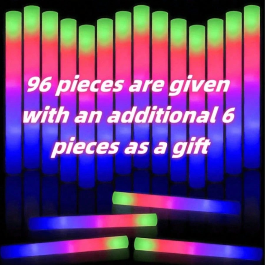 Flashing Led Foam Sticks Party - CamelParty 100PCS Foam Glow Sticks Bulk