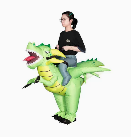 Inflatable Dinosaur Costume Adult - 1 pcs Halloween Inflatable Dragon Rider