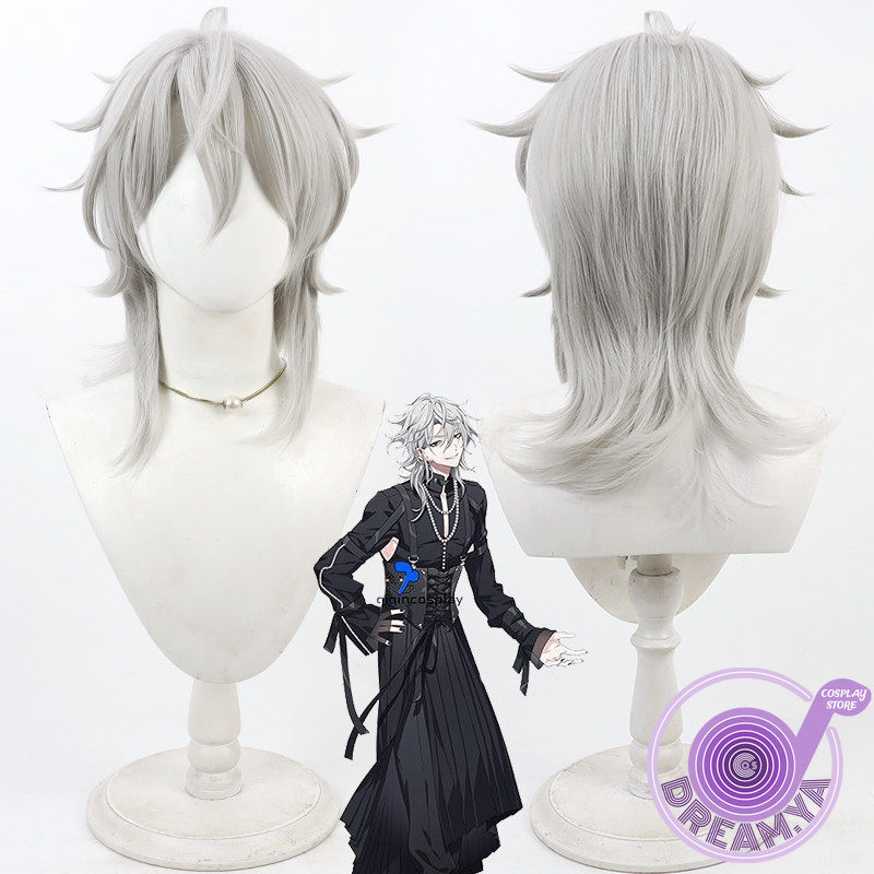Anime Cosplay Wig Heat Resistant - Domeki Kuguri Cosplay Wig 18TRIP Gray