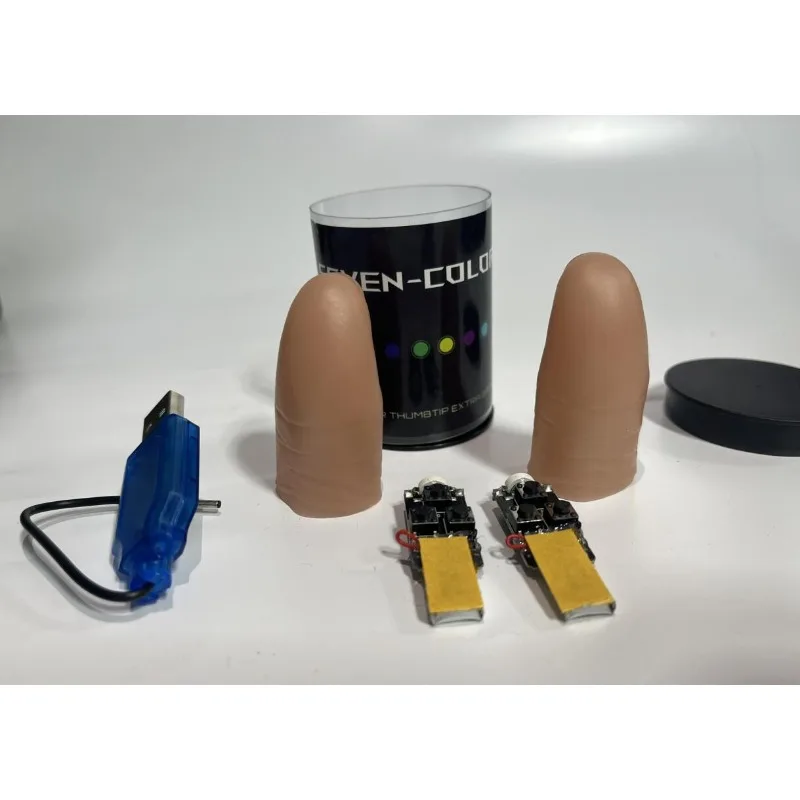 Thumb Tip Magic Trick Set - Super Light Seven Colors LED Light