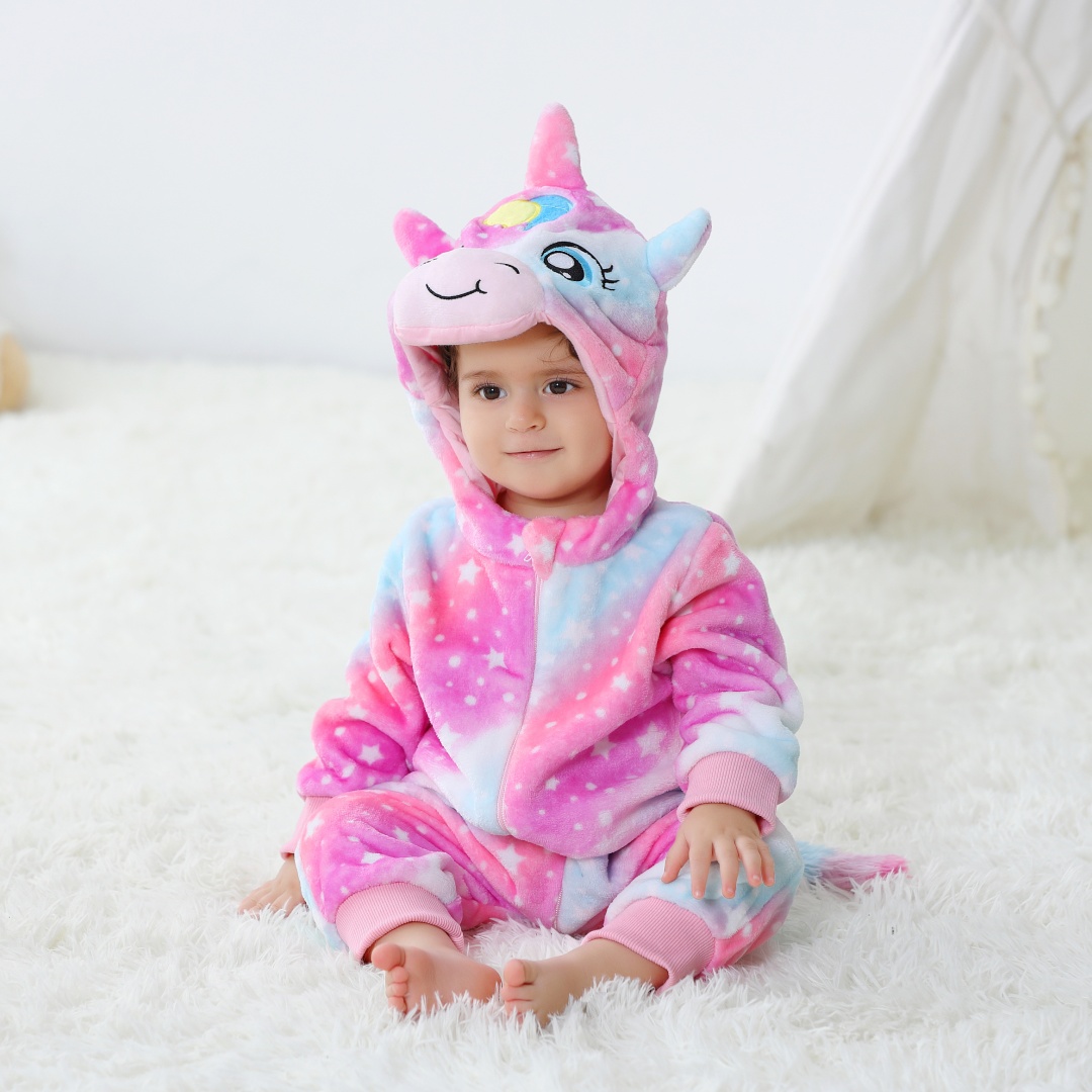 Spiderman Jumpsuit Kids - Unicorn Baby Jumpsuits with Hat Flannel