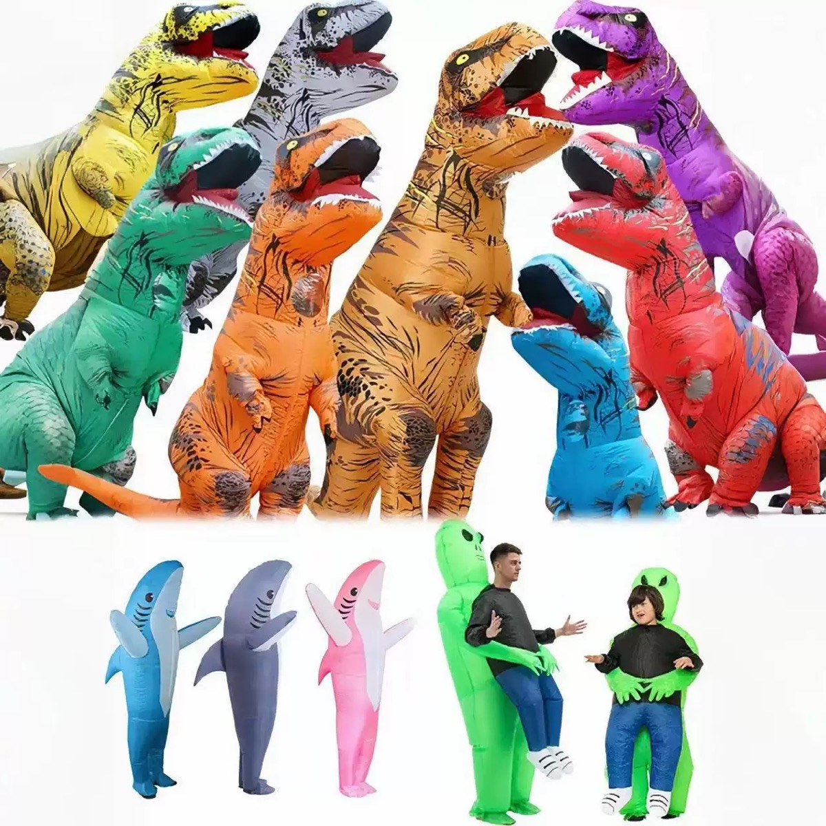 Inflatable Dinosaur Costume Adult - Adult Inflatable T-Rex Costume, Unisex Adult
