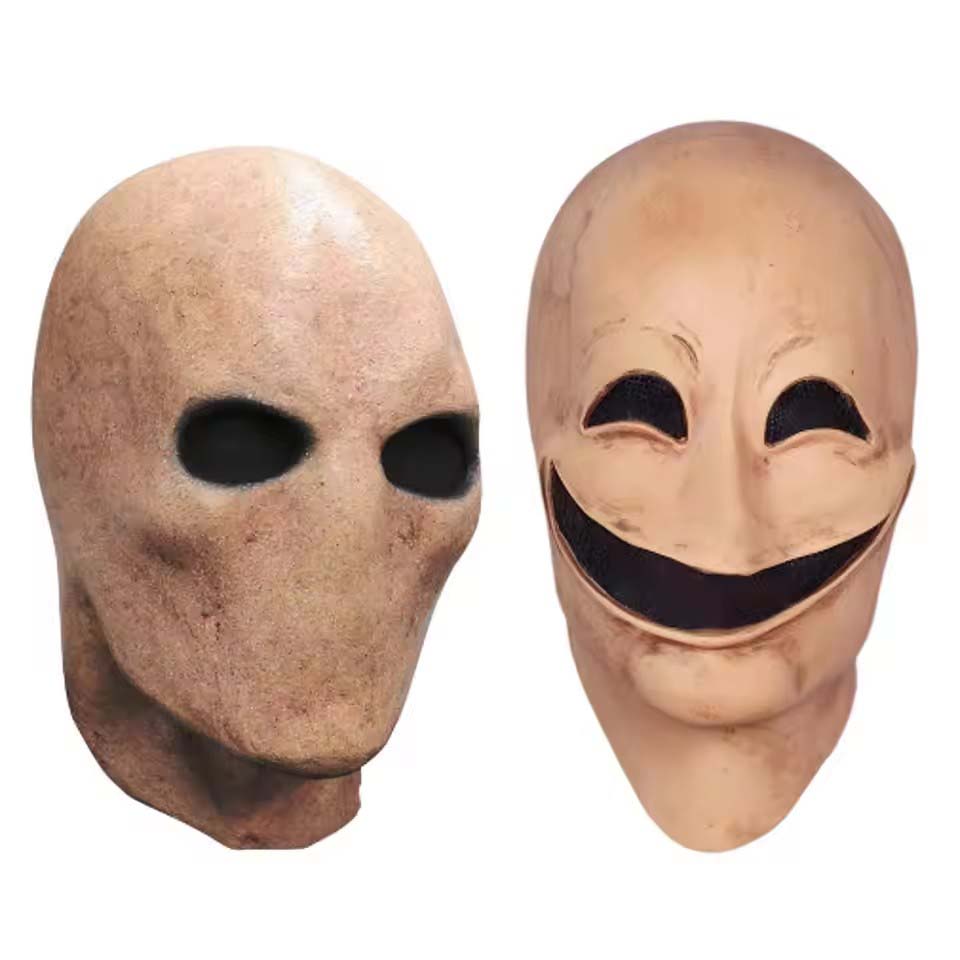 Latex Alien Mask Realistic - Faceless&Smile Man Halloween Slenderman Mask Non-toxic
