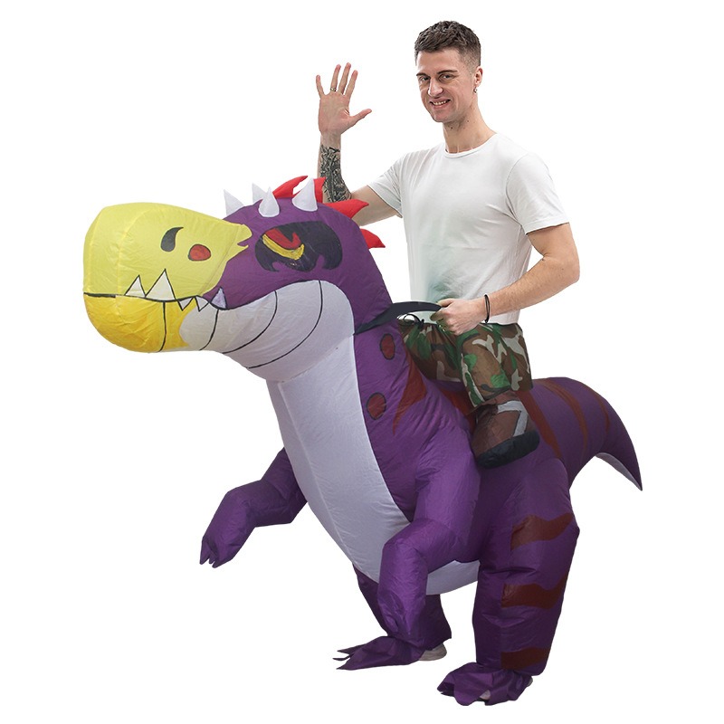 Inflatable Dinosaur Costume Adult - Halloween Dinosaur Inflatable Dress Funny Riding