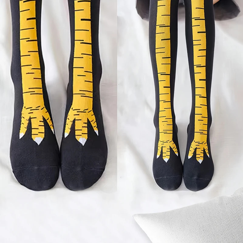 Funny Chicken Leg Socks - 1/5/15 Pairs Women Knee High Socks