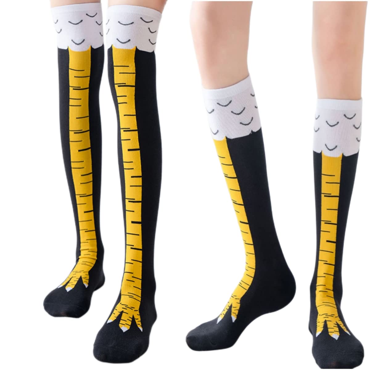 Funny Chicken Leg Socks - 1/2 Pairs Women Knee High Socks