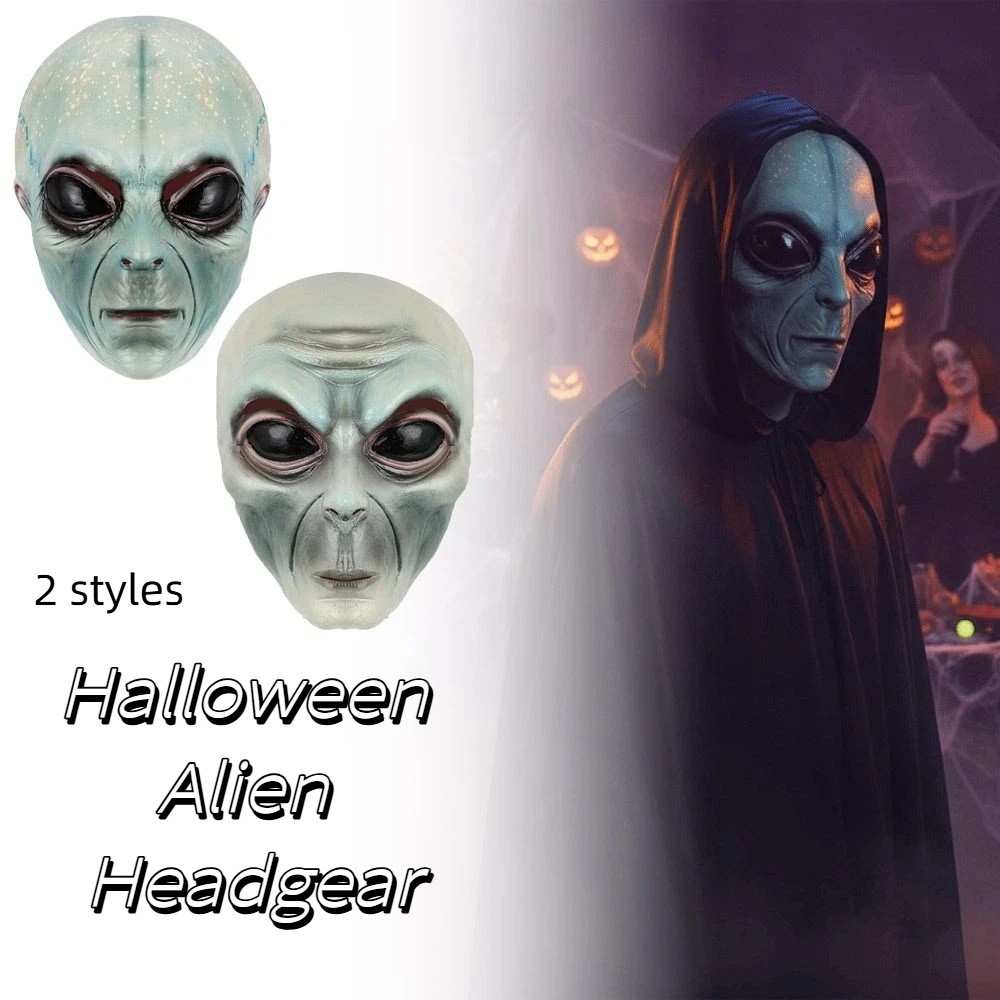 Latex Alien Mask Realistic - Latex Material Alien Mask Green Alien