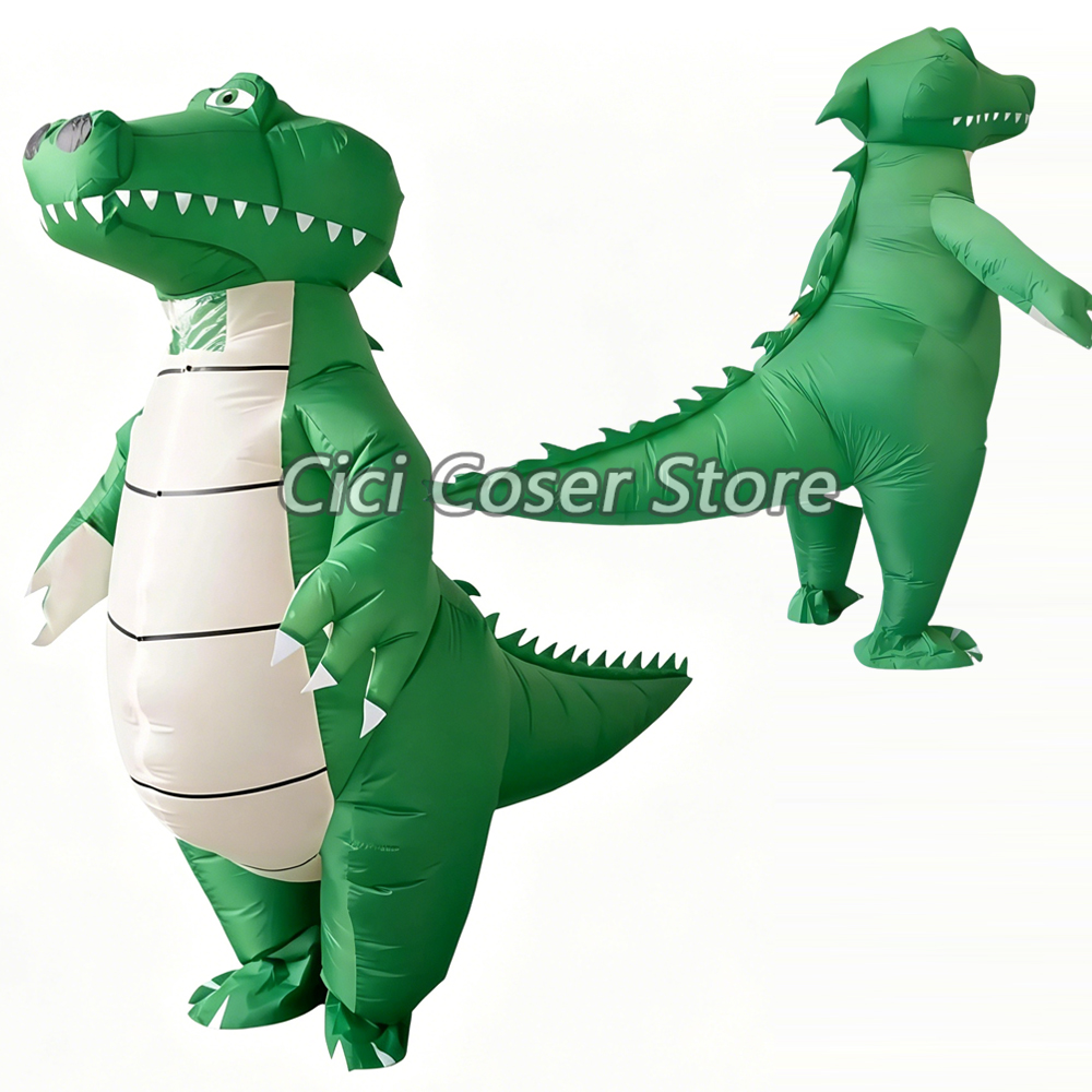 Inflatable Dinosaur Costume Adult - Anime Halloween Cosplay Inflatable Crocodile Dinosaur