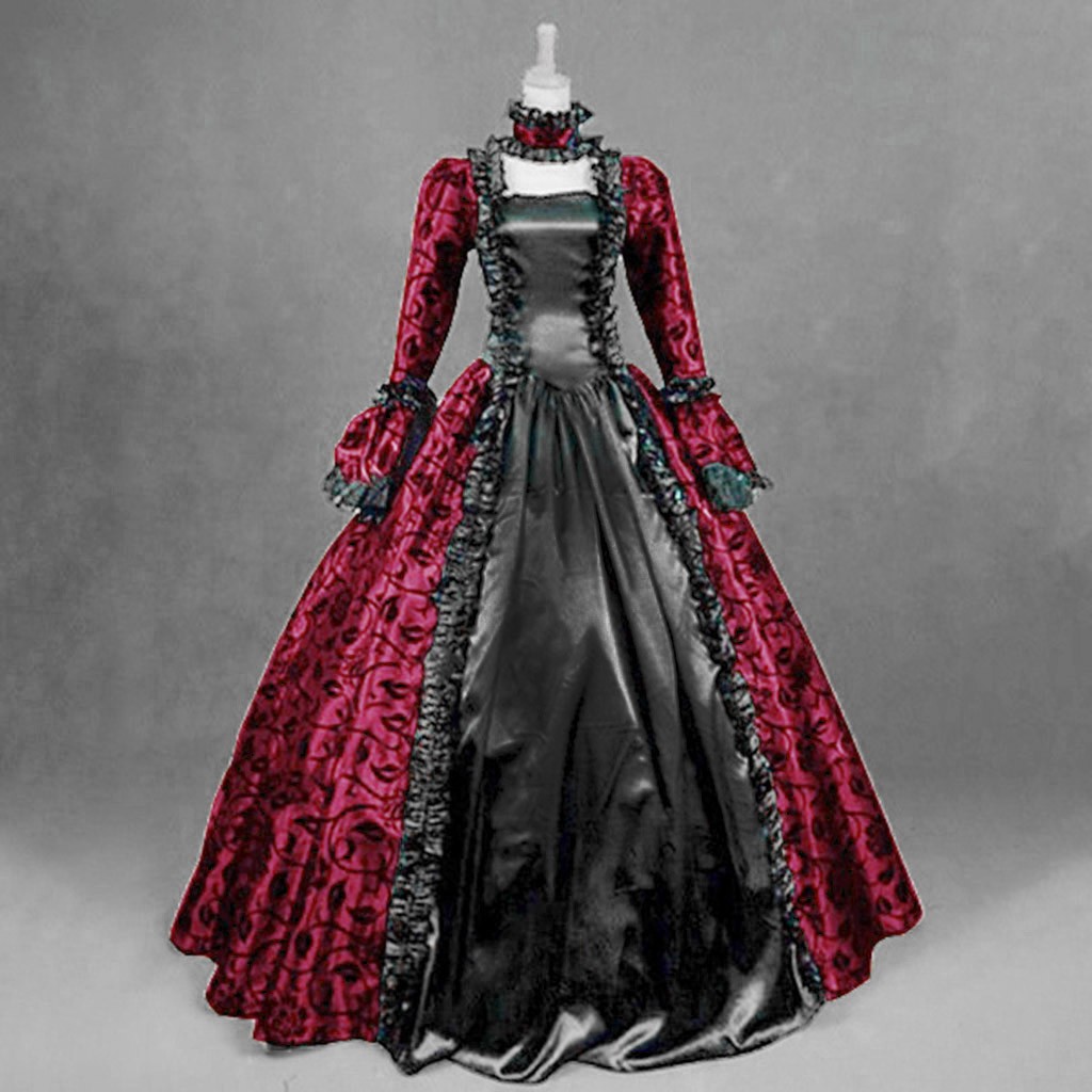 Medieval Renaissance Dress Women - Women Vintage Exquisite Dress Gothic Retro
