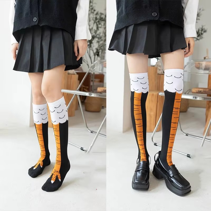 Funny Chicken Leg Socks - 1/2/3Pcs Funny Chicken Paw Stocking Over-knee