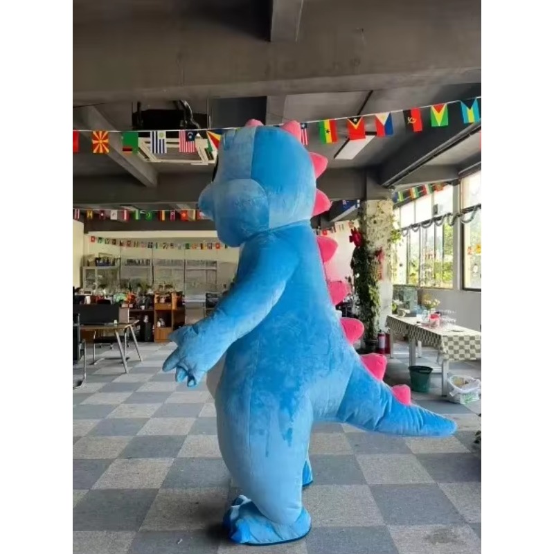 Inflatable Dinosaur Costume Adult - 2m/2.6m Inflatable Blue Dragon Adult Mascot