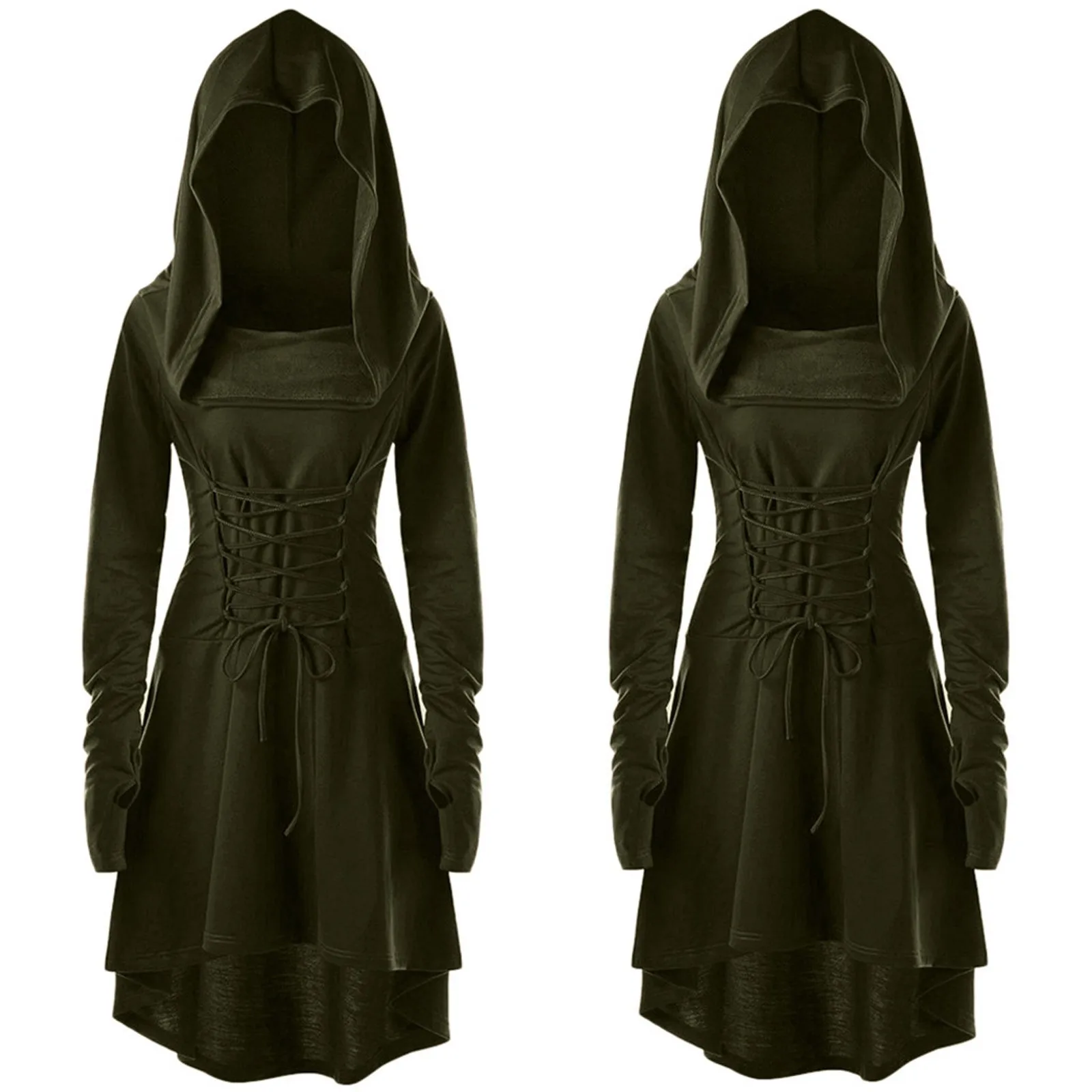 Medieval Renaissance Dress Women - Medieval Froest Women Archer Costume Hooded