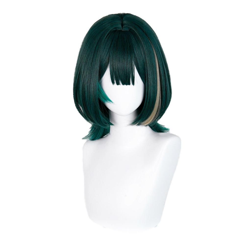 Anime Cosplay Wig Heat Resistant - Anime Nefer Cosplay Wig Green Highlights