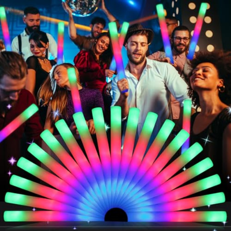Flashing Led Foam Sticks Party - Pack Foam Glow Sticks, Bulk LED