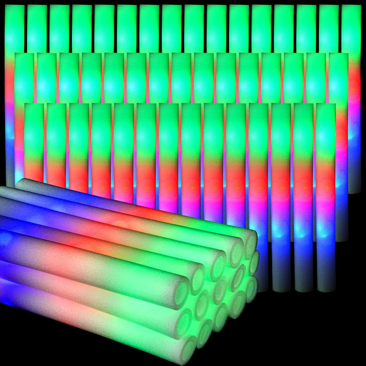 Flashing Led Foam Sticks Party - 102Pcs LED Foam Sticks Cheer Tube