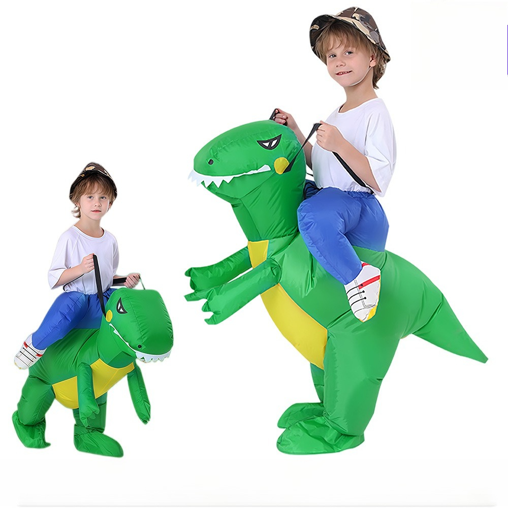 Costumes - ZOETOPKID Inflatable Green Dinosaur Costume Ride-On