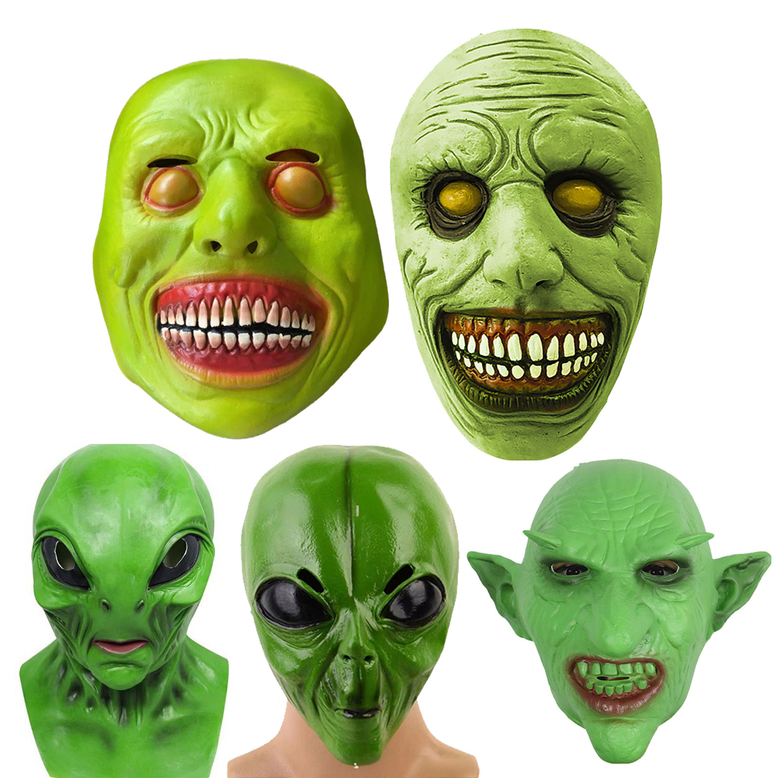 Latex Alien Mask Realistic - Halloween Alien Mask Realistic Xenomorph UFO