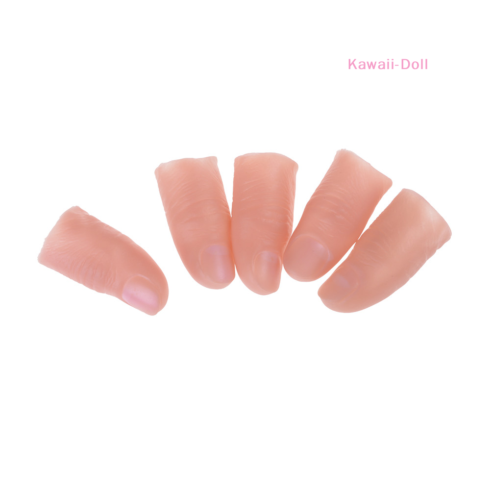 Thumb Tip Magic Trick Set - [DO]5Pcs/Set Fake Soft Thumb Tip Finger