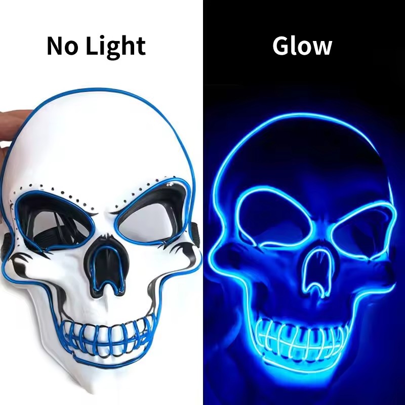 Led Purge Mask Halloween - Neon Mask Led Light Up Party