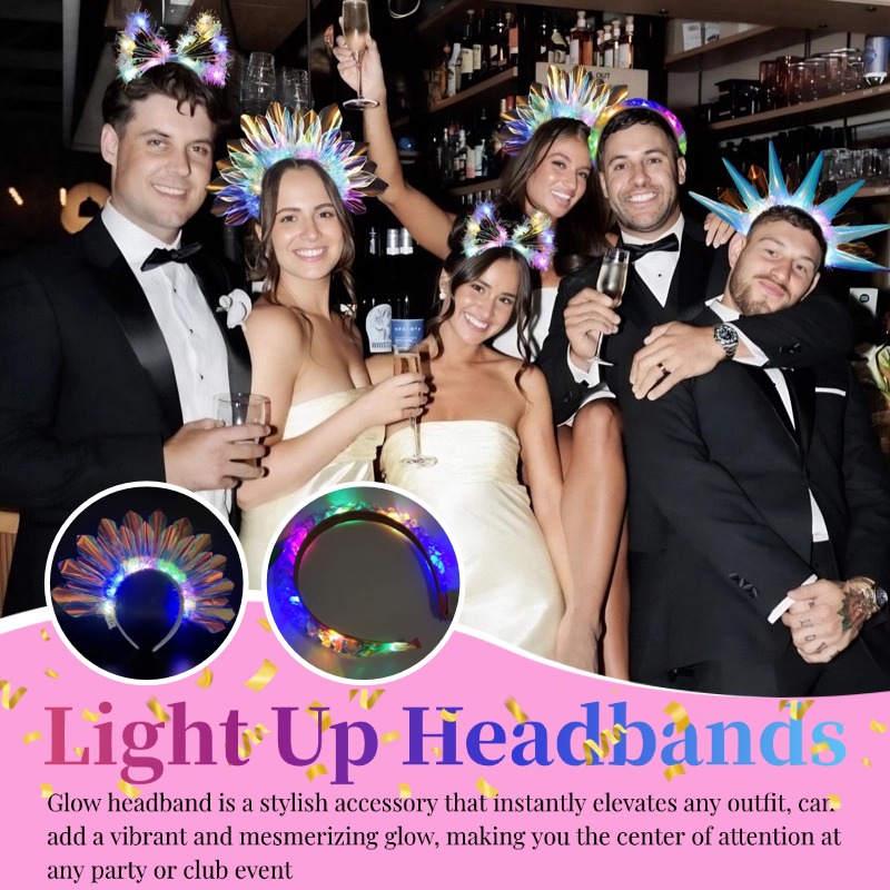 4-24Pcs LED Headbands Glow Par - огляд і ціна Glow In The Dark Party Glasses
