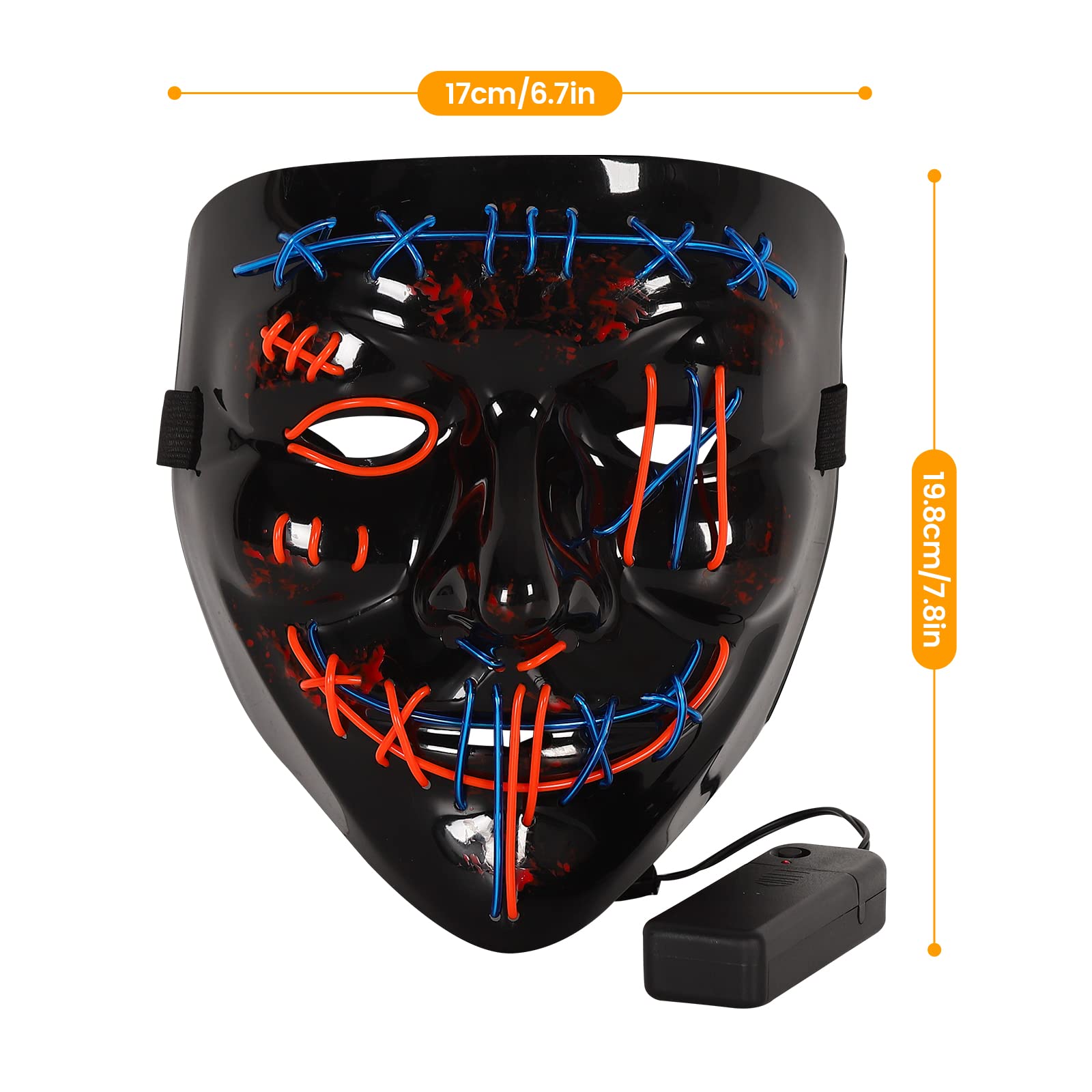 3 PACK Halloween Scary Mask LE - огляд і ціна Led Purge Mask Halloween
