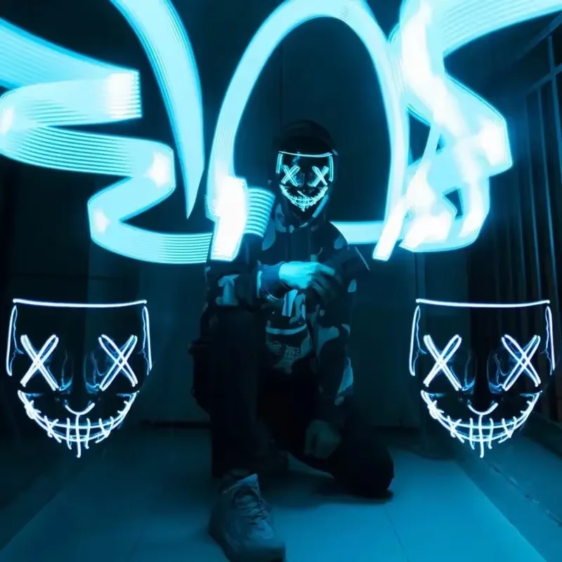 Wireless Neon LED Purge Mask G - огляд і ціна Led Purge Mask Halloween