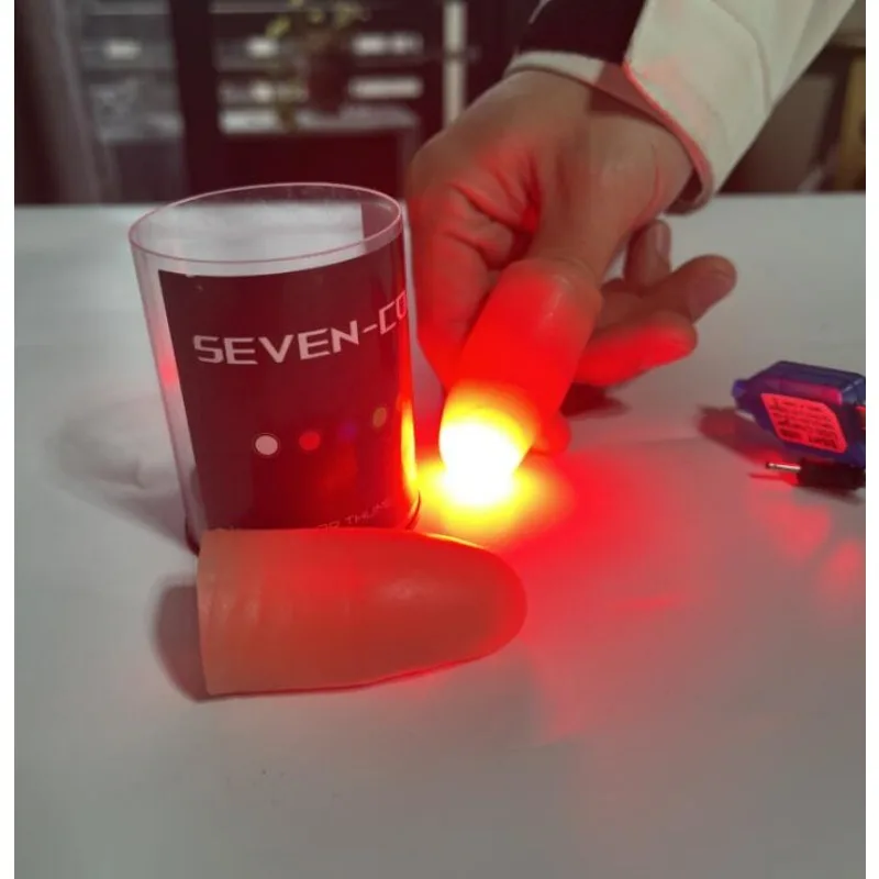 Seven Colors LED Light Thumb M - огляд і ціна Thumb Tip Magic Trick Set