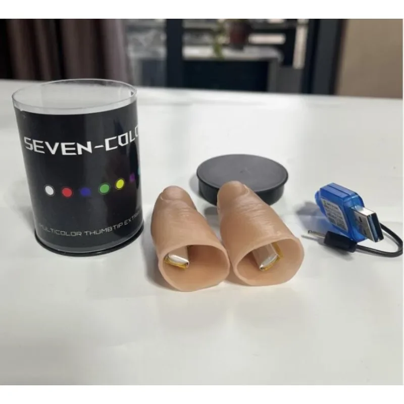 Seven Colors LED Light Thumb M - огляд і ціна Thumb Tip Magic Trick Set