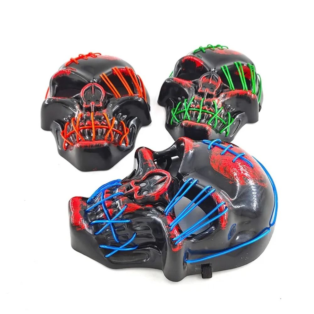 Gothic Halloween Skull Glowing - огляд і ціна Led Purge Mask Halloween