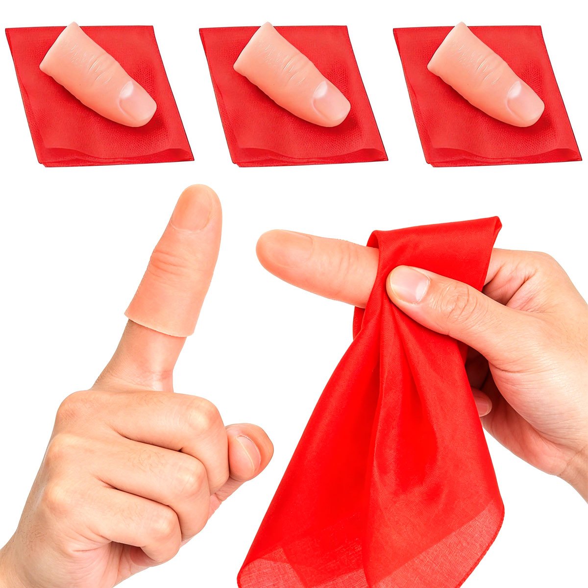 3set Scarf-Vanish Magic Thumb  - огляд і ціна Thumb Tip Magic Trick Set