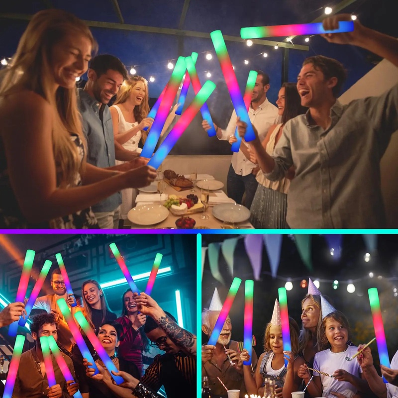 1/15/30Pcs Colourful Flashing  - огляд і ціна Flashing Led Foam Sticks Party