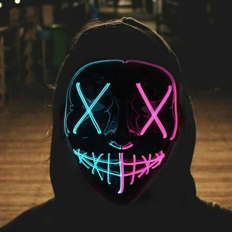 Hot Sale Halloween Glowing Sca - огляд і ціна Led Purge Mask Halloween