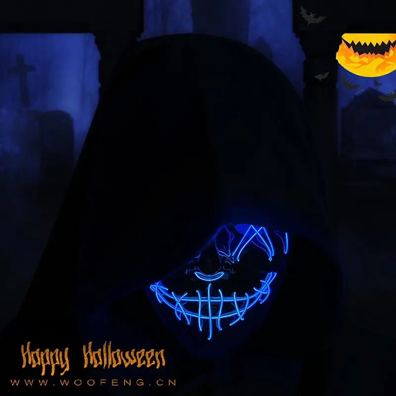Hot Sale Halloween Glowing Sca - огляд і ціна Led Purge Mask Halloween