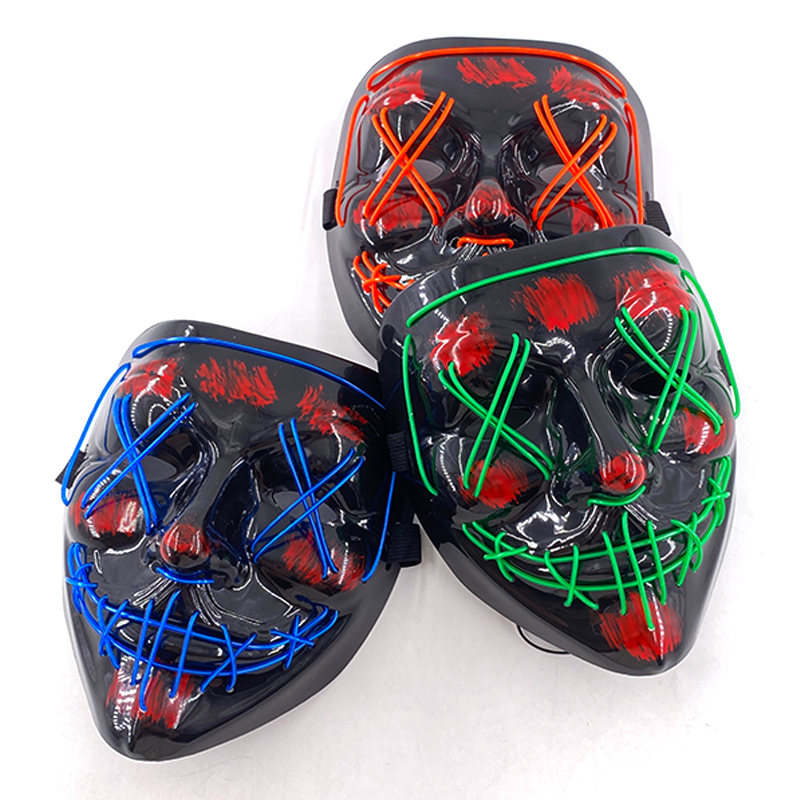 Wholesale 10pcs Masque LED Pur - огляд і ціна Led Purge Mask Halloween