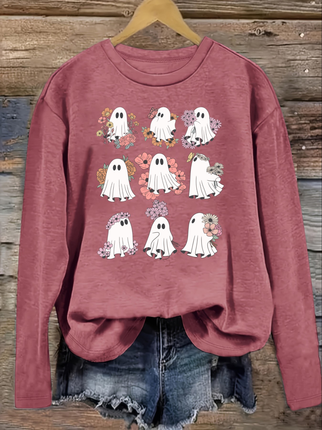 Women's Casual Long Sleeve Cre - огляд і ціна Costumes