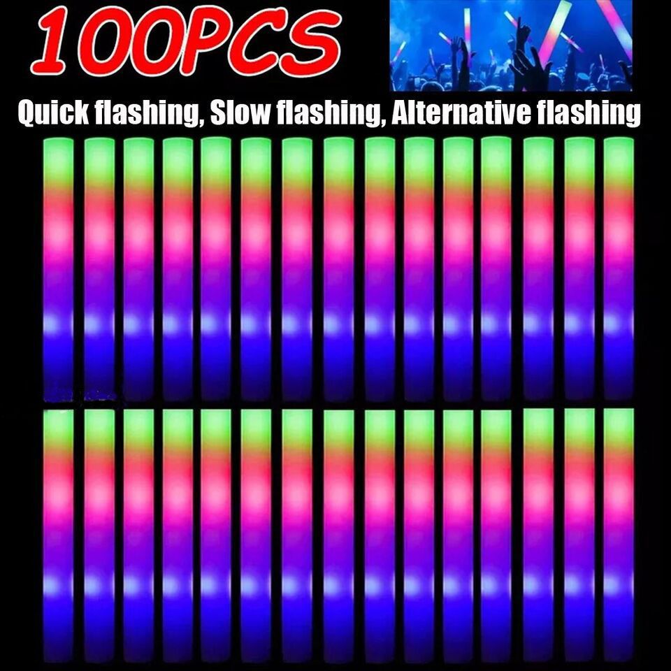 Glow Sticks Bulk 100Pack LED L - огляд і ціна Flashing Led Foam Sticks Party