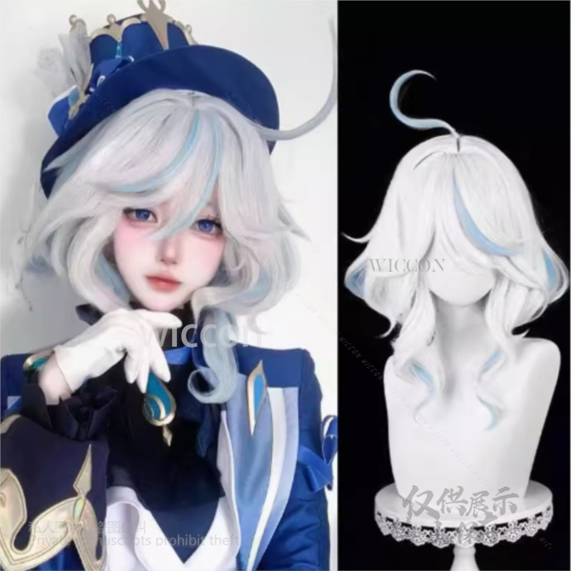 Anime Game Furina Cosplay Cost - огляд і ціна Anime Cosplay Wig Heat Resistant