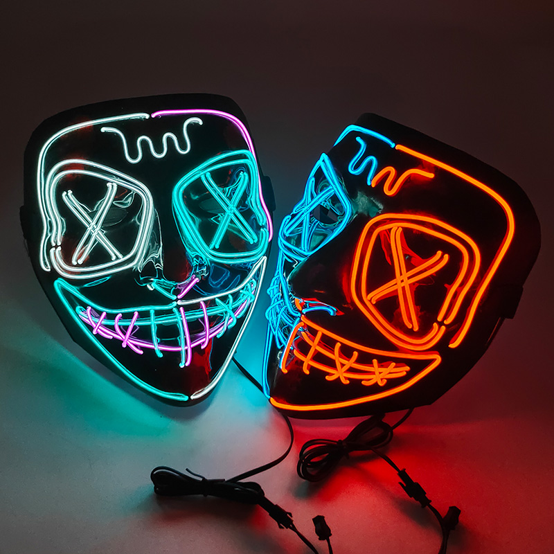 Wireless LED Glowing Mask EL N - огляд і ціна Led Purge Mask Halloween