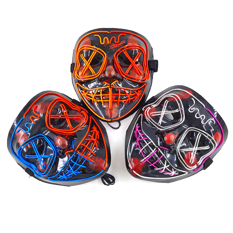 Wireless LED Glowing Mask EL N - огляд і ціна Led Purge Mask Halloween