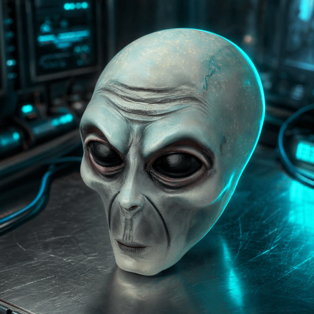 Latex Material Alien Mask Full - огляд і ціна Latex Alien Mask Realistic