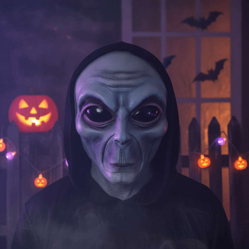 Latex Material Alien Mask Full - огляд і ціна Latex Alien Mask Realistic