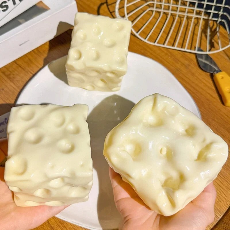 Taba Squishy Cheese Cube Stres - огляд і ціна Novelty Gifts