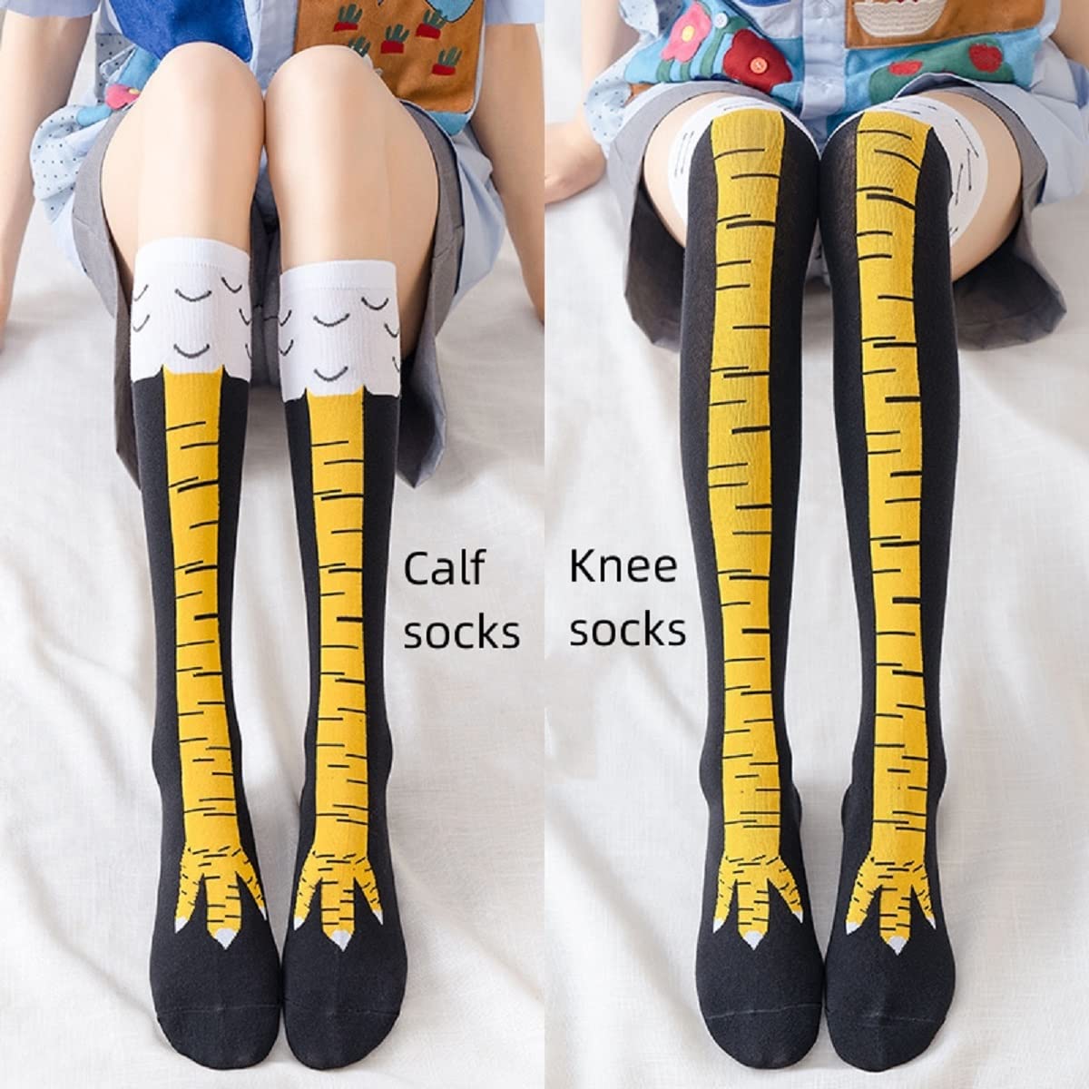 1/2pairs Chicken Feet Print Th - огляд і ціна Funny Chicken Leg Socks