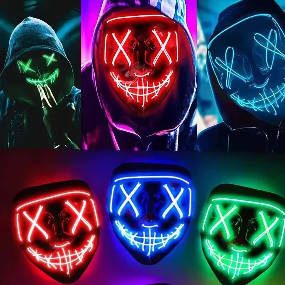 Wireless Neon LED Purge Mask G - огляд і ціна Led Purge Mask Halloween